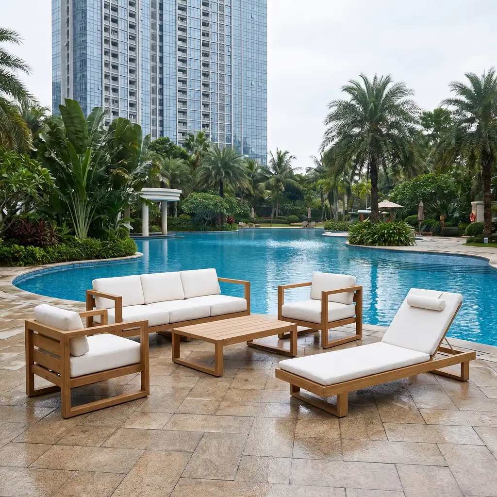 Cabanas and daybeds for commercial outdoor spaces